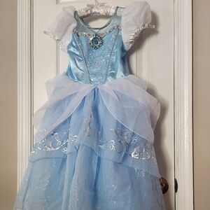 Disney Cinderella Costume With Kids Choker Necklace and White Gloves